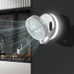 1tk Kokkupandav Laua Ventilaator Seinale K&ouml;&ouml;k Magamistuba USB Valgustus.
