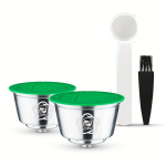 1/2tk Silikoonkate Roostevaba Teras Kapsel Dolce Gusto Kohvikapslitele., 2vnt