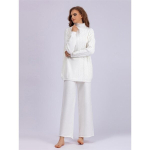 Avara kootud spordidressi komplekt naistele, kilpkaelusega kampsun, sirged p&uuml;ksid, pusa kampsun, uued vabad v&auml;lir&otilde;ivad, siset&uuml;kid, WHITE, ONE SIZE