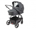 Universaalne jalutusk&auml;ru BabyTrold Mini 2in1, must melange