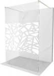 Walk-in du&scaron;isein Mexen Kioto, Brushed nickel, valge muster, 120 x 200 cm