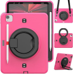 Kott iPad Pro 11" jaoks koos &otilde;larihma ja pliiatsihoidjaga roosa