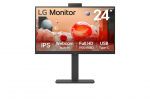 Monitor LG 23.8" FHD IPS 100Hz 250cd/m&sup2; 5ms Speakers, Camera, USB Hub, VESA, Height Adjustable Black 24BA850-B