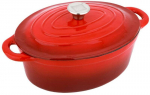 Cs Kochsysteme malmpott 090975 Xanten Cast Iron Pot, 37 x 22cm, punane
