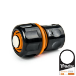 Kiirliitmik 1" Bradas Black Line POWER JET STOP-funktsiooniga