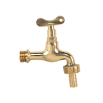 Kraan 1/2" v&auml;liskeermega, 3/4" v&auml;ljundiga ja 13mm vooliku &uuml;hendusega Bradas, messing