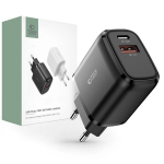 Tech-Protect C20W USB-C PD 20W | USB-A QC 3.0 network charger - black