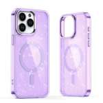 Glitter Case MagSafe for iPhone 16 - purple with glitter