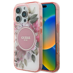 Guess GUHMP16XHFWBDCEP iPhone 16 Pro Max 6.9" r&oacute;żowy|pink hardcase IML Flower & Tonal Circle MagSafe