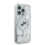 Karl Lagerfeld KLHMP16XLGKCSGH iPhone 16 Pro Max 6.9" hardcase transparent Liquid Glitter Karl&Choupette Head Magsafe