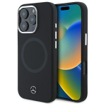 Mercedes MEHMP16L23SUTTK iPhone 16 Pro 6.3" czarny|black hardcase Silicone Tonal Logo MagSafe
