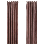 vidaXL pimendavad kardinad 2 tk konksud, samet, vanaroosa, 140x175 cm