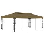 vidaXL varjualune 6 x 3 m pruunikashall 180 g/m&sup2;