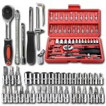 Komplektis 46 terasest pesa, p&otilde;rkmehhanismiga mutriv&otilde;tmed