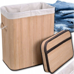 Bambusest pesukast MORE&DECO, 80 l pruun