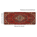 Pidulik Boho Lilleline Suur Hiirematt Gameritele ja Kontorisse, 35,4 * 15,7 colio (90x40 cm)