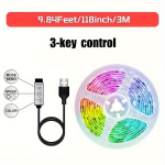 RGB 2835 LED valgusriba, 5V USB painduv dioodiriba., 9,84 pėdų / 118 colių / 3M