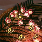 Mesilaste P&auml;evalillede Dekoratiivsed Tuled Akutoitega Aeda Pulmadeks., 118 colių / 3 metrų 30 LED