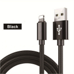 &Uuml;lipikk Kiire Laadimiskaabel USB Andmes&uuml;nkroonimiskaabel IPhone Jaoks Laadija Kaabel IPadile., Juoda