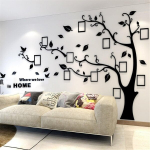 Tapeet, seinakleebised | 3D seinamaali kleebis | DIY pildiraam | Ruumi sisustus | Must Vasak | 150x210 cm,