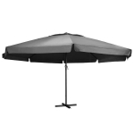 vidaXL p&auml;ikesevari alumiiniumpostiga, 600 cm, antratsiithall