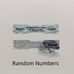1000tk Holograafilised Turvakleepsud, V&otilde;ltsimiskindel Etikett, Seerianumber 50mmx10mm, Koris