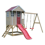 Puidust laste m&auml;nguv&auml;ljak lium&auml;ega, kiik, Wendi Toys M30R, punane, 290 x 405 x 242 cm