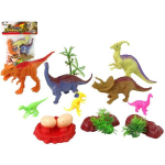Kujukeste komplekt Dinosaurused koos tarvikutega Lean Toys, 15-osaline