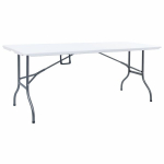 vidaXL kokkupandav aialaud, valge, 180 x 72 x 72 cm HDPE
