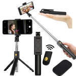 Bluetooth Selfie Stick koos kaugjuhtimispuldi statiivik&auml;epidemega 4in1 BOS + TASUTA