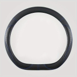 PU Nahk D-Kujuline Rooli Kate, Universaalne Hooaja Libisemisvastane Hingav Higi-Imav. , Black Blue Line-D Type (F62 Full Leather) Xuanhuang