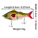 Mitmeliigiline Propelleriga Landid Ahvenap&uuml;&uuml;giks - Kaugele Visatav, Aeglaselt Uppuv Magevee Peibutis , Masalas (8,3 cm)