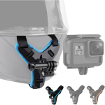 Mootorratta kiivri l&otilde;uarihma GoPro Hero kaamera kinnitus. , Mėlyna