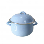 Paksendatud Emailitud Portselan Pot Kaas N&auml;iteks Pasta., 16 cm mėlyna