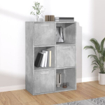 vidaXL Kapp, betoonhall, 60 x 29,5 x 90 cm, puitlaastplaat