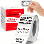 V&auml;rvilised &Uuml;mmargused Sildid M110 Printerile 40x30MM , Baltas