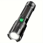 Ultra-hele Led taskulamp - Usb laetav, kaugekande teleskooplamp matkamiseks, kalastamiseks, jahiks ja h&auml;daolukordadeks., 800 mAh