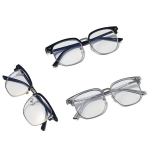 Meeste lugemisprillid, 3PACK (sidabrinis skaidrus + auksinis juodas + sidabrinis juodas) + 3,5X