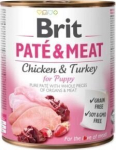 Brit Pate & Meat Dog Puppy kana- ja kalkunilihaga, 800 g
