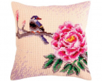 Tikkimiskomplekt padi "Lill ja lind" Collection D'Art 40x40cm