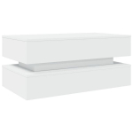 LED-tuledega kohvilaud, 90x50x40cm, valge