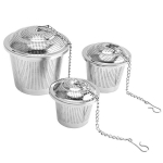 Kohvikannud, teekannud, 3 tk roostevabast terasest teejookid &ndash; mikroperforeeritud v&otilde;rgus&otilde;elad lahtiste lehtede tee ja &uuml;rtide jaoks,