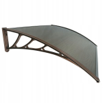Varikatus ukse kohal Metal-gum, 120x100 cm, pruun