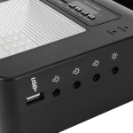 Akupank 100 W kaasaskantav p&auml;ikesegeneraator, FM-k&otilde;lariga h&auml;daolukorra varutoide, USB-laadija, p&auml;ikesepaneel, LED-pirn, laetav aku telkimiseks, &otilde;ues, kodus kasutamiseks