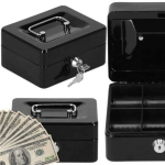 Metallist rahakast BERIMAX 6VT-4WR lukustatav, 15x12x8 cm