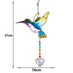 Aplikatsioonid, kaunistused, kleebised,Hummingbird Prism Decor | Rippaiakunst | Unikaalne vitraažripats | T&auml;iuslik kingitus t&auml;iskasvanule,