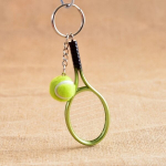 Simulatsioon Tennis Kaheosaline V&otilde;tmehoidja Ripats, Spordi Ornament F&auml;nni Suveniir., Žalias