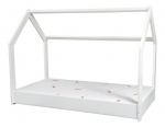 Puidust, skandinaavia stiilis lastevoodi + STANDARD madratsikomplekt, koduvoodi 160x80