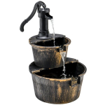 Costway Gardeni purskkaev veepumbaga Rustic Cascade purskkaev 45,5 x 41 x 68 cm