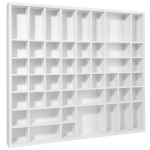 Creative Deco valge puidust organiseerija | 51 sektsiooni | 52x46x5 cm